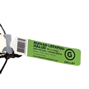 4748001000334 GRILLEP Kuivad Lepapuuhalud 40 L Võrkkotis (11 Kg) (100% Hall Lepp, St Ideaalne BBQ’ks) 2