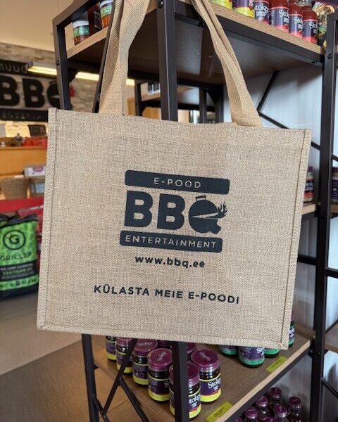 Suur juteriidest kandekott (BBQE logodega)