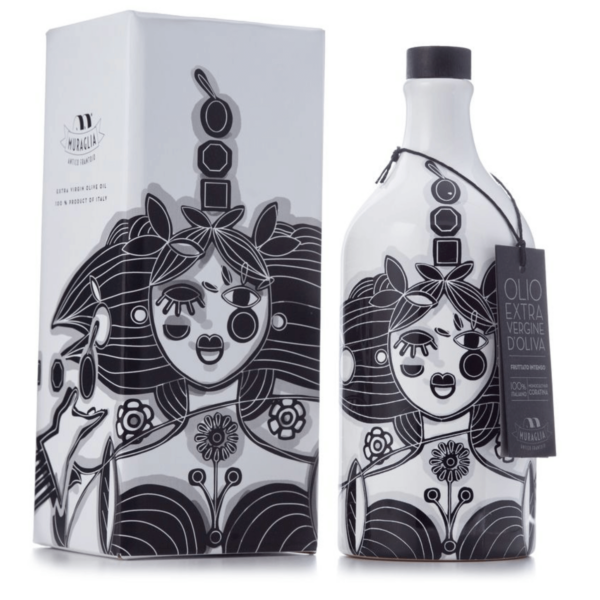 Itaalia ekstra-väärisoliiviõli keraamilises kinkekarbiga “Gaballo Moth" pudelis "Muraglia MEDIUM FRUITY" 500 ml (keskmiselt puuviljane)