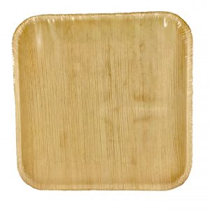 Palmilehest keskmine taldrik ruut 20×20 cm (10 tk) BBQ Entertainment OÜ