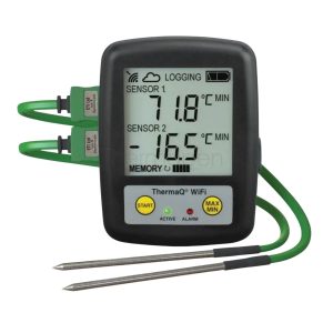 ETI THERMAQ WIFI Professional BBQ Thermometer KIT With Air Probe Croc Clip 2m, Smoke House Probe, Flexible Tripod, Silicon Boot Black.