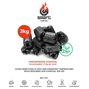 SMART CHARCOAL BBQ Brigett Grillsüsi 3 Kg Kott