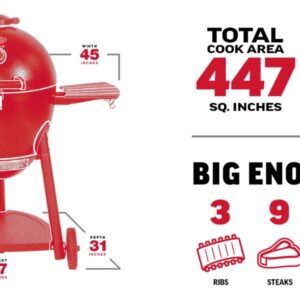 CharGriller AKRON® Kamado Söegrill (must) 11