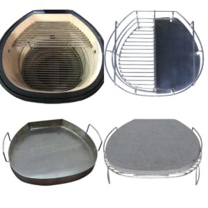 BBQ Entertainment OÜ Komplekt KOMODO KAMADO 21” Supreme OLIVE GOLD PEBBLE & Lisad 3