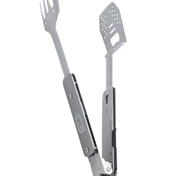 ProQ Travel 4in1 Multi-tool / kokkupandav multifunktsonaalne grillitööriist (grilltangid, -labidas, -kahvel, pudeli avaja)