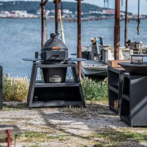 BBQ Entertainment LAUD Grillile Kamado COEO Le Quatro L (must Pulbervärvitud Teras, D52cm) (2)