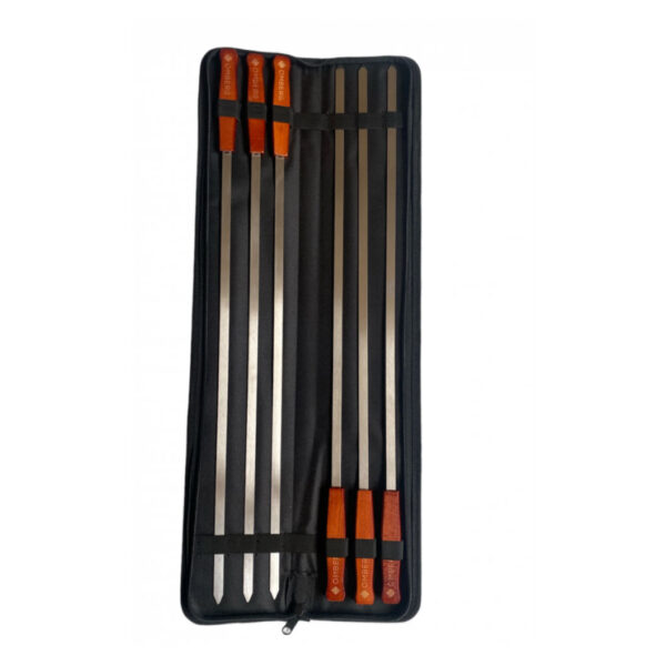 Omberg 60 cm šašlõkivardad puitkäepidemega (laius 1 cm) 6 tk kandekotis