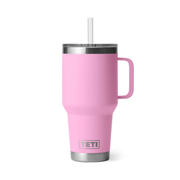 YETI termos-joogitops kaanega, sangaga ja kõrrega Rambler Straw Mug 35 Oz / 1 L Tropical Pink / troopiline roosa