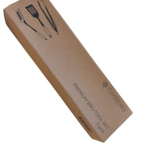 OMB K01030 Omberg Grillitarvikute Komplekt (3 Osaline, Puidust Varrega Grilltangid, Grilllabidas, Terashari) 2