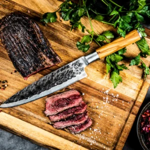 BBQ Entertainment Forged OLIVE Chef Knife KOKANUGA 20,5 Cm (11)