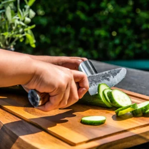 BBQ Entertainment Forged OLIVE Children's Chef Knife LASTE KOKANUGA 17,5 Cm (nahast Noatupp Ja Karp) (3)