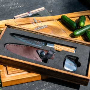 BBQ Entertainment Forged OLIVE Children's Chef Knife LASTE KOKANUGA 17,5 Cm (nahast Noatupp Ja Karp) (4)
