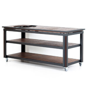 BBQ Entertainment Kahe Riiuliga Ratastel Laud Keraamilisele Grillile JANE 1600 3 (1)