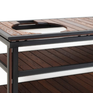 BBQ Entertainment Kahe Riiuliga Ratastel Laud Keraamilisele Grillile JANE 1600 3 (4)