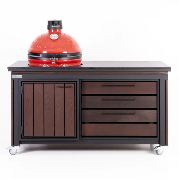 Komplekt: Graniidist tasapinnaga väliköök Jane 1600 + keraamiline grill Kamado Joe Classic III Stand Alone