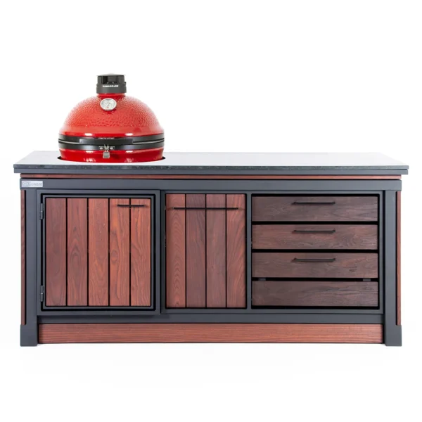 Komplekt: Väliköök Jane 1900 graniidist tasapinnaga, kolme sahtliga + keraamiline grill Kamado Joe Classic III Stand Alone