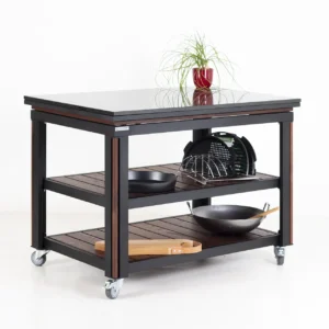 BBQ Entertainment Graniidist Tasapinnaga Serveerimislaud Ratastel JANE 1200 (2)