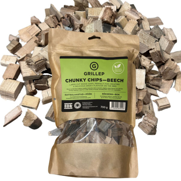 GRILLEP suitsulaastud - PÖÖK / Chunky Chips - BEECH 700g