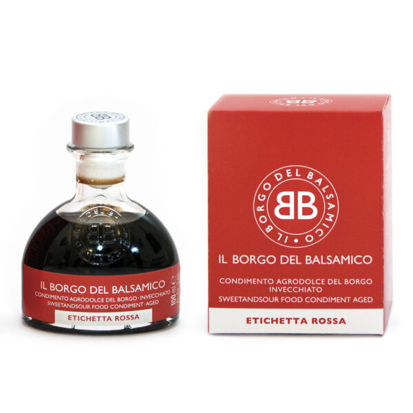 IL Borgo Aged Condiment Balsamico PUNANE / RED kinkekarbis 100 ml