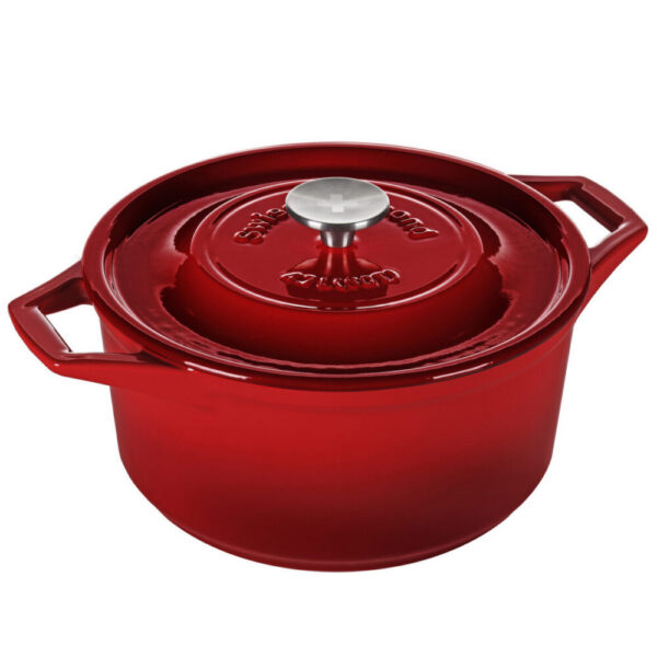 Malmist ümmargune haudepott Ø 28 cm punane – Swiss Diamond