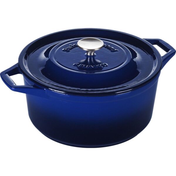 Malmist ümmargune haudepott Ø 28 cm sinine – Swiss Diamond