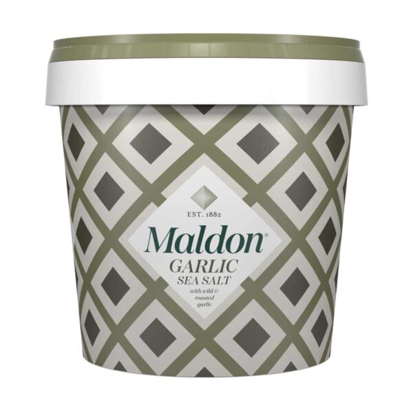 Maldon meresoola helbed KÜÜSLAUGUGA 500g ämbris (karulaugu ja röstitud küüslauguga)