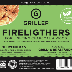 4745010675072 GRILLEP SÜÜTEPULGAD Grillsöe Puidu Süütamiseks 400g Kott (ca 30 40 Tk)