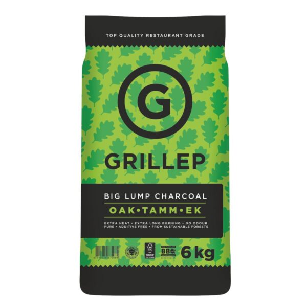 GRILLEP suuretükiline grillsüsi TAMM, FSC 100%, 6 kg kott