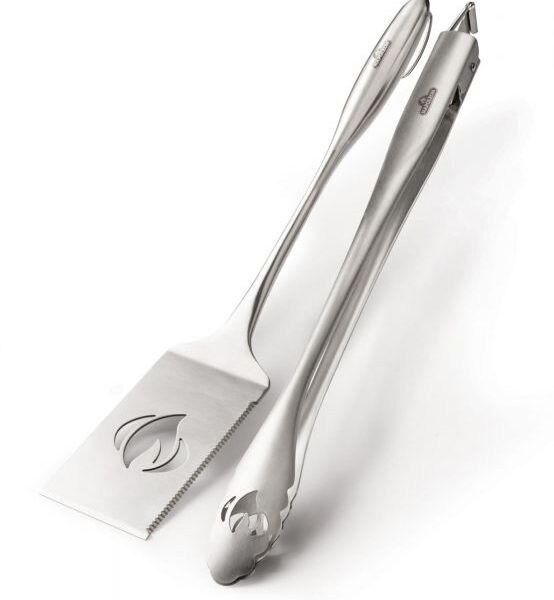 Napoleon PRO 2-osaline roostevabast grilltarvikute komplekt (grilltangid ja -labidas)