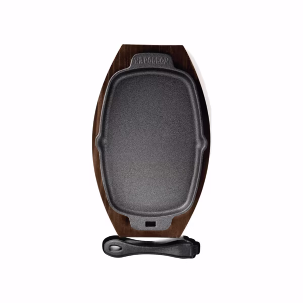 Napoleon malmist serveerimisalus puidust aluse ja käepidemega