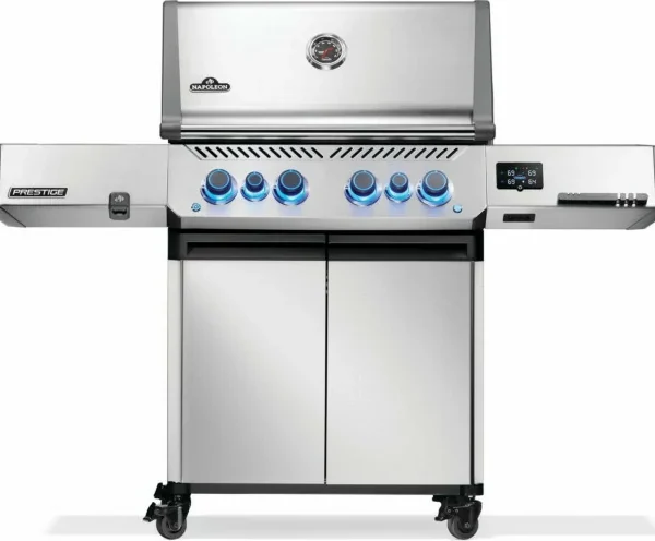 Napoleon Prestige 500 Connected keraamilise pliidi ja vardapõletiga gaasigrill (roostevaba) WiFi kontrolleriga