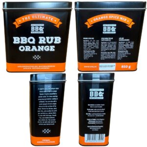 BBQ RUB Apelsinimaitseline 850g (uus Pakend) BBQ Entertainment Enn Tobrelutsu Maitseainesegu KÕIK KÜLJED.