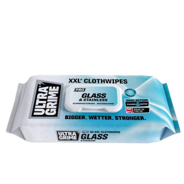 UltraGrime PRO XXL klaasi- ja roostevaba terase puhastuslapid - 50tk/pakk