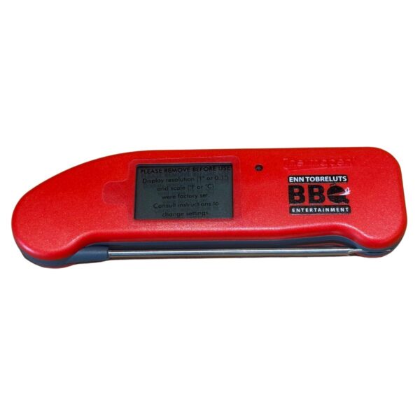Liha-sisetermomeeter ETI THERMAPEN® ONE Punane, Enn Tobreluts BBQ Entertainment logoga