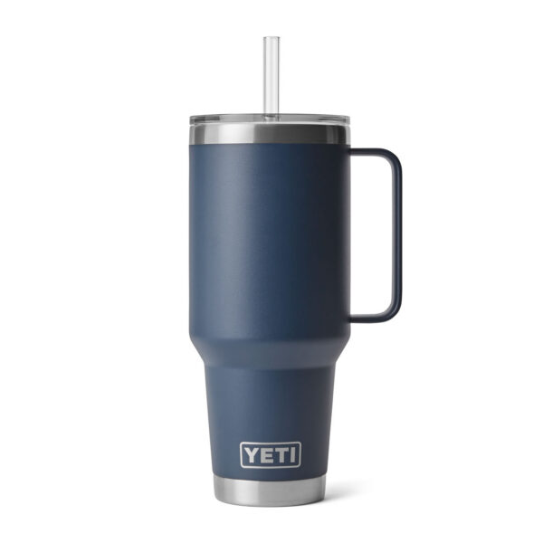 YETI termos-joogitops kaanega, sangaga ja kõrrega Rambler Straw Mug 42 Oz / 1193 ml Navy / tumesinine