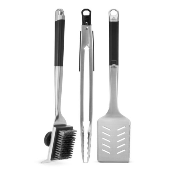 Napoleon kolmeosaline grillitarvikute premium komplekt (grilltangid, -labidas ja -puhastushari)