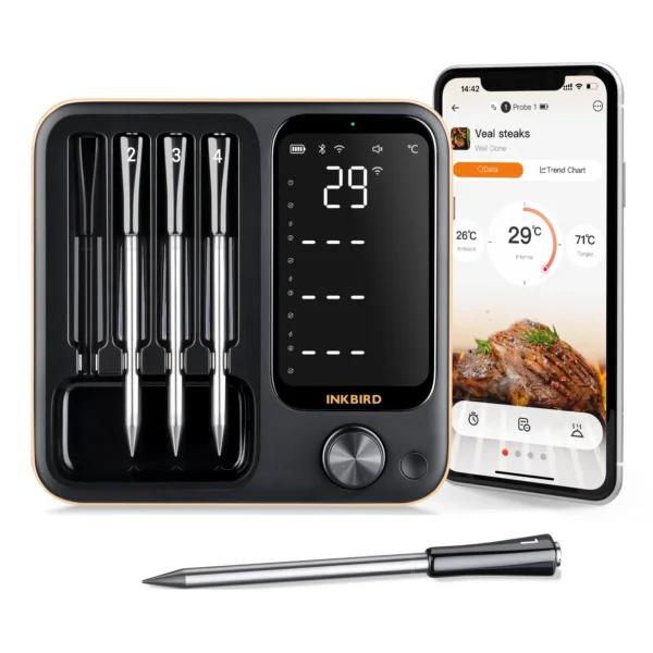 Inkbird WiFi & Bluetooth juhtmeta termomeetrite komplekt INT-14-BW