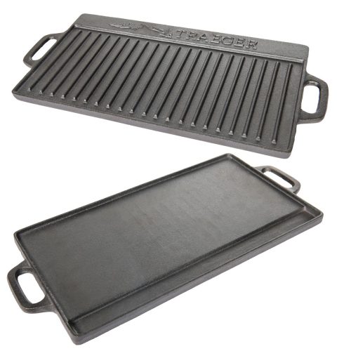 BAC382 TRAEGER CAST IRON GRIDDLE BF Accessories BAC382 Reversible Cast Iron Griddle Traeger 2