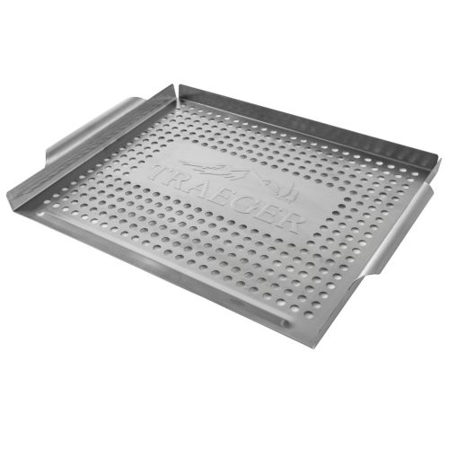 BAC585 TRAEGER MULTILINGUAL STAINLESS STEEL GRILL BASKET Stainless Grill Basket BAC585 003