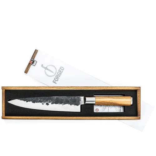 BBQ Entertainment Forged OLIVE Chef Knife KOKANUGA 20,5 Cm (4)