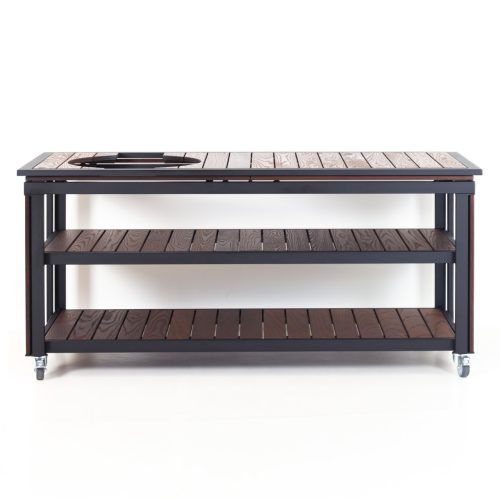 BBQ Entertainment Kahe Riiuliga Ratastel Laud Keraamilisele Grillile JANE 1600