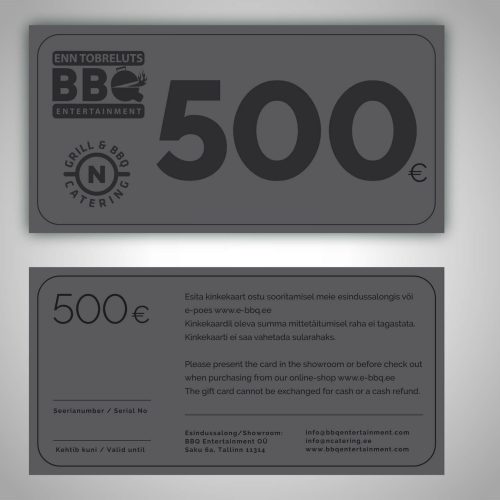 BBQ Entertainment Kinkekaart 500
