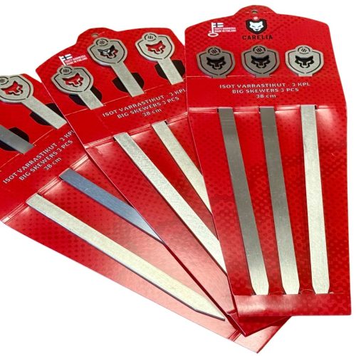 CARELIA GRILL® SUURED LAIAD GRILLVARDAD LARGE FLAT SKEWERS (3 Tk Komplektis) 4082 2