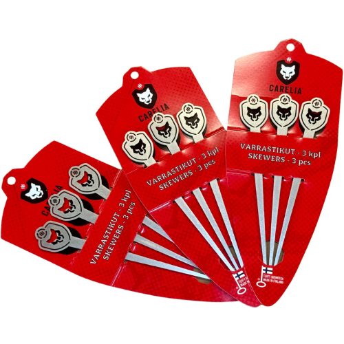 CARELIA GRILL® VÄIKESED GRILLVARDAD SMALL FLAT SKEWERS (3 Tk Komplektis) 4081
