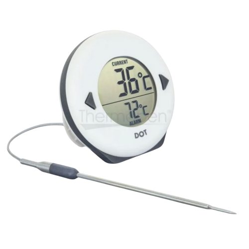 ETI DOT DIGITAL OVEN Thermometer (valge) 49.9 To 299.9°C (114 Mm Sondiga Ja 1.2 M Juhtmega)