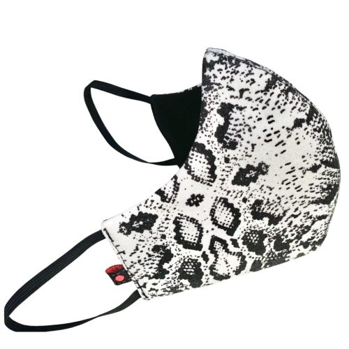 Korduvkasutatav Riidest Kolmekihiline NÄOMASK Valge Mustakkirju