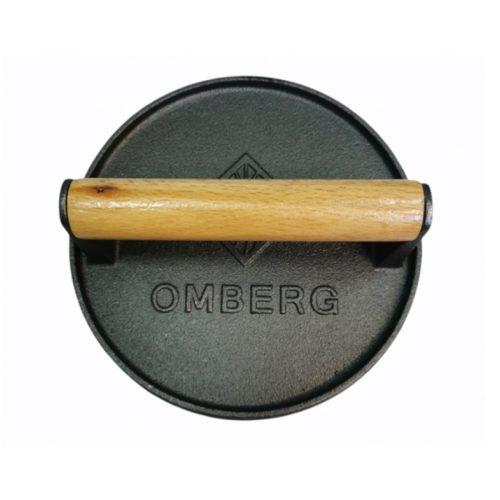 OMB K00590 OMBERG Malmist SMASH Burgeripress (14 Cm, Puidust Käepidemega)