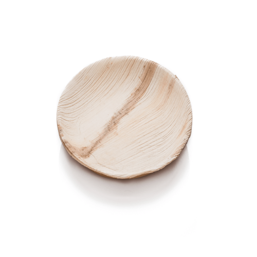 Palmilehest keskmine taldrik ümmargune 15 cm.